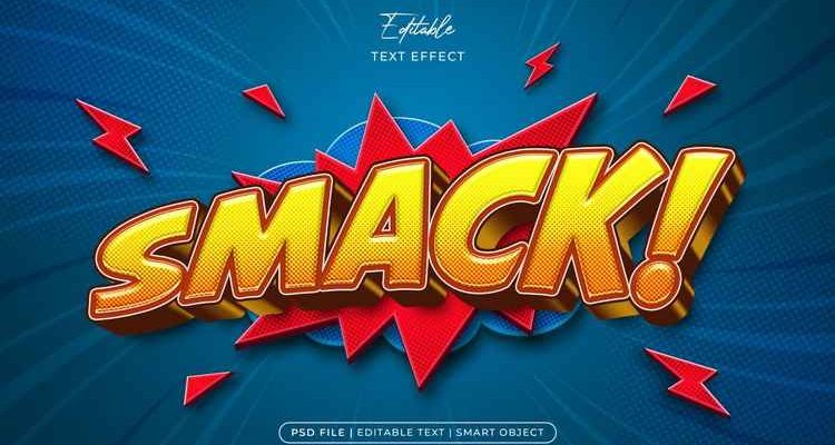 Smack Editable Text Effect Style