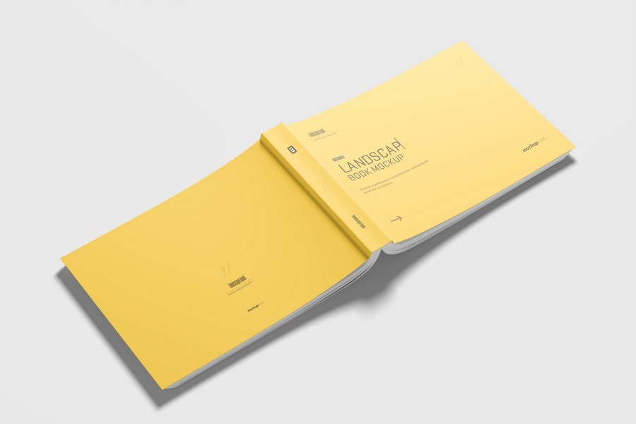 03 Landscape Softcover Book Mockup