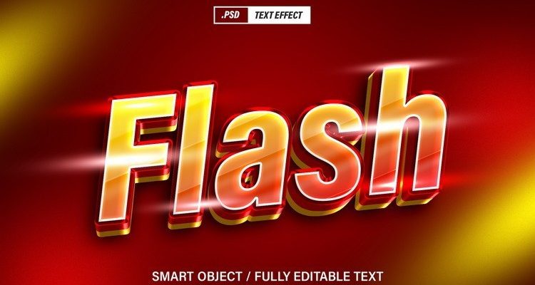 Flash 3d Text Style Effect