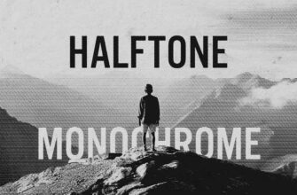 Monochrome Halftone Photo Effect