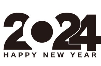 The Year 2024 New Years Greeting Symbol Logo