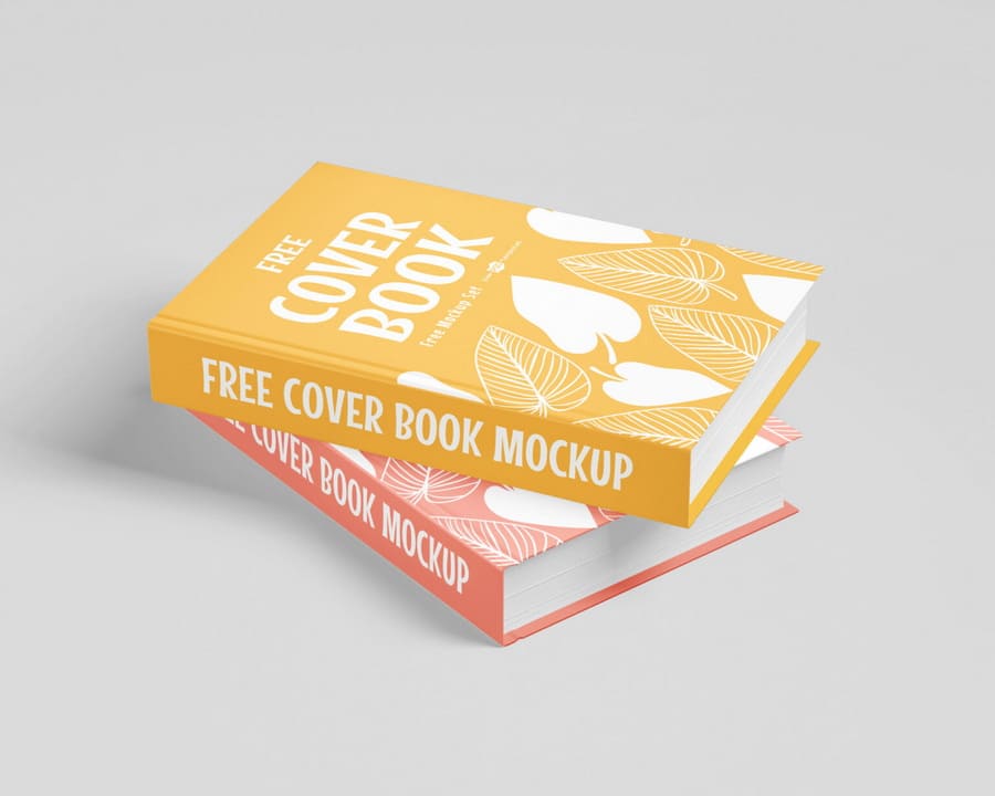 3d Hardcover Standing Book Mockup 1