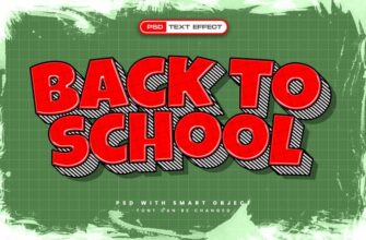 3d Retro Back School Text Effect