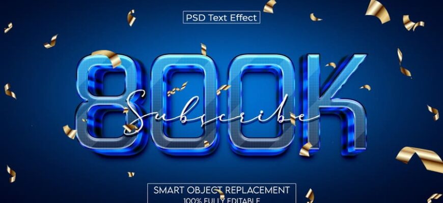 800k Psd Text Effect