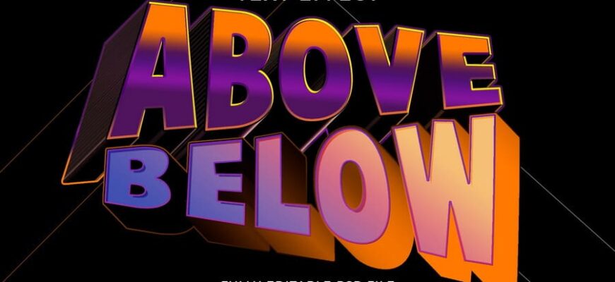 Above Below Text Effect