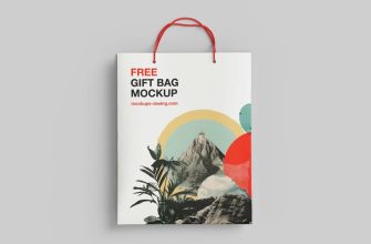 Flat Gift Bag Mockup 1