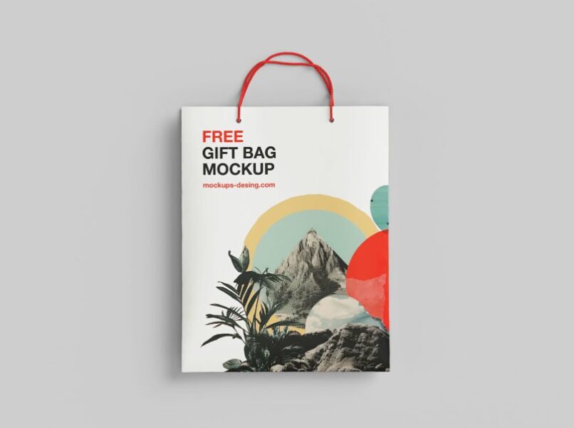 Flat Gift Bag Mockup 1