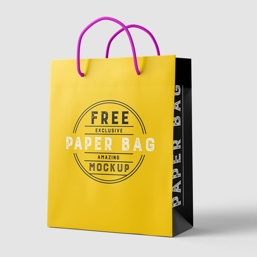 Free Exclusive Paper Bag Mockup 2