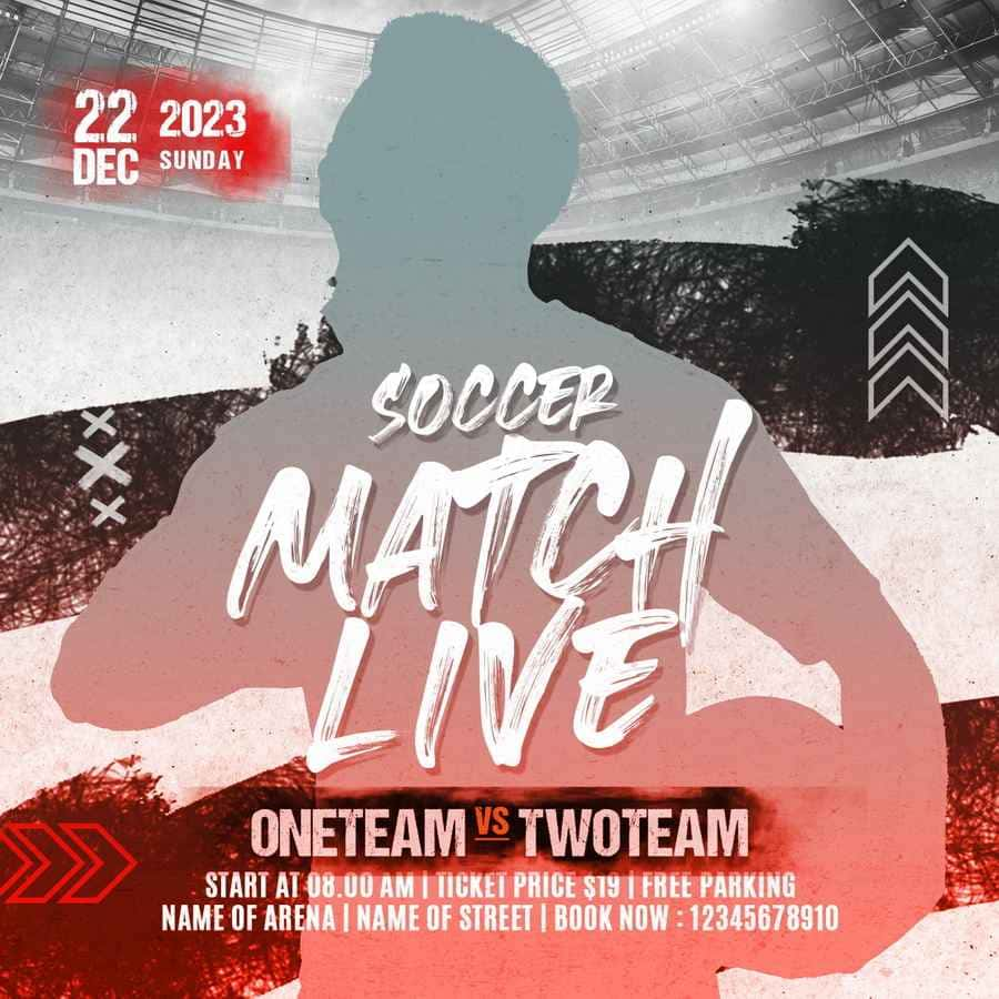 Psd Flyer Template ~ Soccer Match Live 1