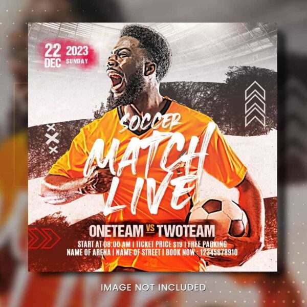 Psd Flyer Template ~ Soccer Match Live