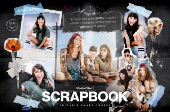 Scrapbooking Photo Collage Template 01