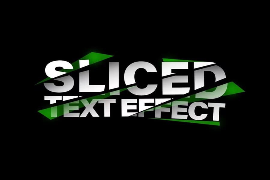 Sliced Text Effect 3