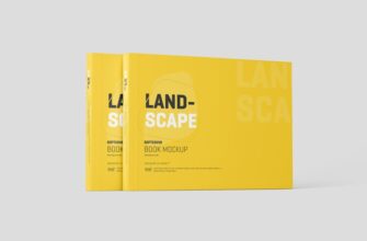 Softcover Landscape Book Cover Mockup 1