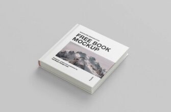 Square Hardcover Book Mockup 1