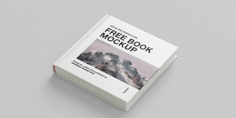 Square Hardcover Book Mockup 1