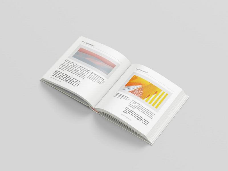 Square Hardcover Book Mockup 3