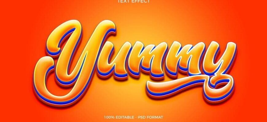 Yummy Psd Text Effect