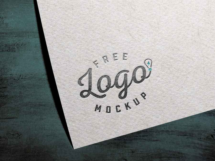 Free Texture Card Logo Mockup Psd 2