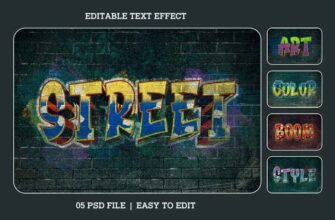 Graffiti Style Editable Text Effect Set