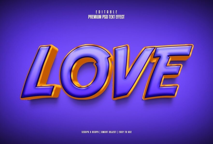 Love Editable Premium Psd Text Effect