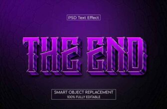 The End Psd Text Effect