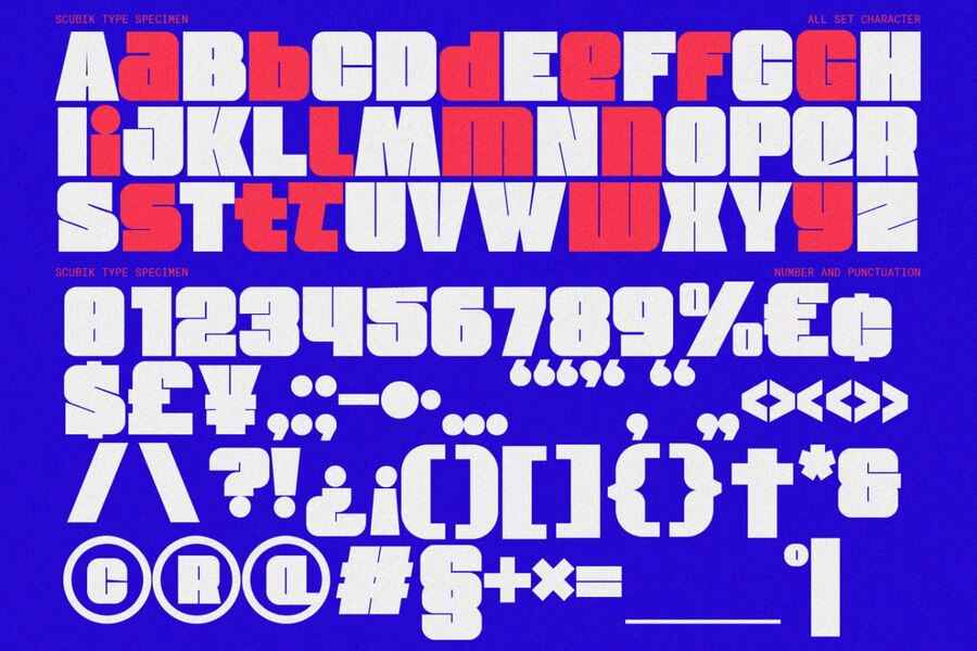 Scubik Bold Modular Font 6