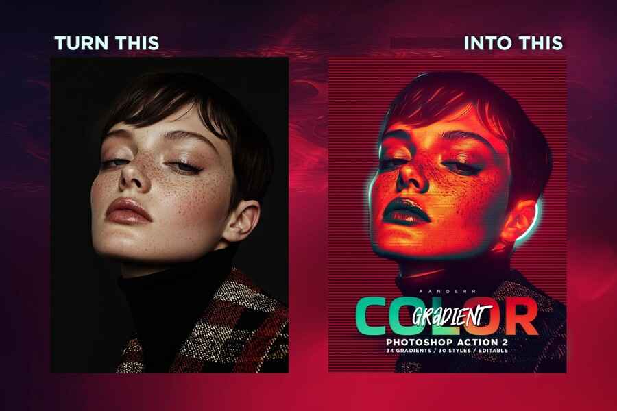 Color Gradient Photoshop Action 2